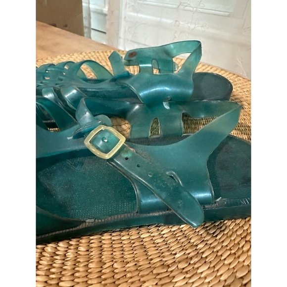 Women’s size “7” Teal Jelly Sandals - Picture 3 of 6
